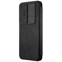 Nillkin Qin Pro Case for Samsung Galaxy S25 with Flip and Camera Cover - Black