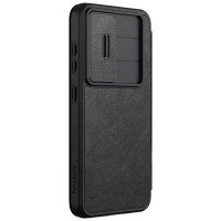 Nillkin Qin Pro Case for Samsung Galaxy S25 with Flip and Camera Cover - Black