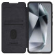 Nillkin Qin Pro Case for Samsung Galaxy S25 with Flip and Camera Cover - Black