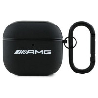 Mercedes AMG Leather White Logo Case for AirPods 4 - Black / White