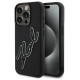 Karl Lagerfeld 3D Rubber Signature Case for iPhone 15 Pro Max - Black