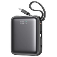 Joyroom JR-PBF27 10000mAh 22.5W Powerbank with Built-in USB-C and Lightning Cables - Black