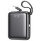 Joyroom JR-PBF27 10000mAh 22.5W Powerbank with Built-in USB-C and Lightning Cables - Black