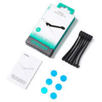 Joyroom JR-ZS422 Cable Organizer Silicone Headband with Magnet, Set of 6 - Black