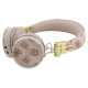 Guess Bluetooth ENC GUBH70EPOSMW Brown/Brown Peony Script Round Shape Headphones