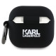 Karl Lagerfeld KLA4RUNKCHK AirPods 4 cover black/black Silicone Karl&Chaupette Head 3D