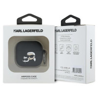 Karl Lagerfeld KLA4RUNKCHK AirPods 4 cover black/black Silicone Karl&Chaupette Head 3D