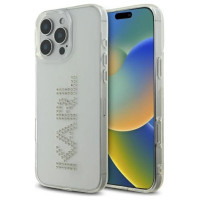 Karl Lagerfeld KLHCP16XHKLSTDCT iPhone 16 Pro Max 6.9" Clear Hard Case IML Rhinestones Logo
