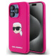 Karl Lagerfeld KLHMP15LSKHPPPLF iPhone 15 Pro 6.1" fuchsia/fuschia hardcase Silicone Karl Head Print MagSafe