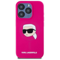 Karl Lagerfeld KLHMP15LSKHPPPLF iPhone 15 Pro 6.1" fuchsia/fuschia hardcase Silicone Karl Head Print MagSafe