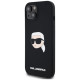 Karl Lagerfeld KLHMP15SSKHPPLK iPhone 15 6.1" black/black hardcase Silicone Karl Head Print MagSafe