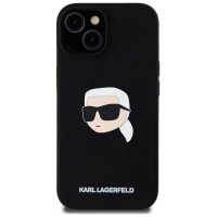 Karl Lagerfeld KLHMP15SSKHPPLK iPhone 15 6.1" black/black hardcase Silicone Karl Head Print MagSafe
