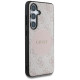 Guess 4G Round Patch Classic Logo MagSafe Case for Samsung Galaxy S25 Pink