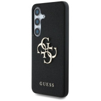 Guess Grained Big 4G Logo Small Classic Logo case for Samsung Galaxy S25 black