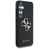 Guess Grained Big 4G Logo Small Classic Logo case for Samsung Galaxy S25 black