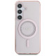 Guess Rhinestones Printed Classic Logo MagSafe Samsung Galaxy S25 Case Pink