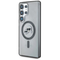 Karl Lagerfeld Button Karl & Choupette Heads Printed Logo MagSafe Samsung Galaxy S25 Ultra case black