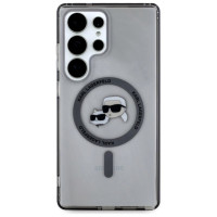 Karl Lagerfeld Button Karl & Choupette Heads Printed Logo MagSafe Samsung Galaxy S25 Ultra case black