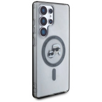 Karl Lagerfeld Button Karl & Choupette Heads Printed Logo MagSafe Samsung Galaxy S25 Ultra case black