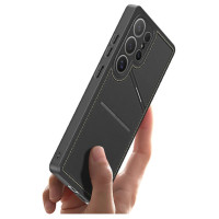 Dux Ducis Rafi II Case for Samsung Galaxy S25 Ultra with Stand and Wallet - Black