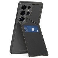 Dux Ducis Rafi II Case for Samsung Galaxy S25 Ultra with Stand and Wallet - Black