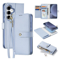 Dux Ducis Lawa Leather Case for Samsung Galaxy S25+ with Detachable Magnetic Wallet - Blue