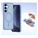 Dux Ducis Lawa Leather Case for Samsung Galaxy S25+ with Detachable Magnetic Wallet - Blue