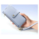 Dux Ducis Lawa Leather Case for Samsung Galaxy S25+ with Detachable Magnetic Wallet - Blue