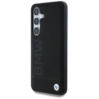 BMW Leather Big Wordmark Case for Samsung Galaxy S25 - Black