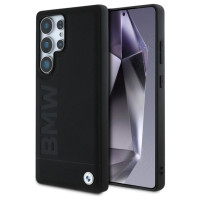 BMW Leather Big Wordmark Case for Samsung Galaxy S25 Ultra - Black