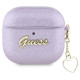 Guess Metallic Script Charm Case for AirPods 4 - Purple