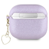 Guess Metallic Script Charm Case for AirPods 4 - Purple