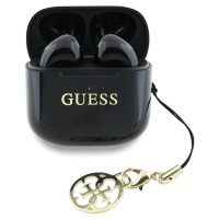 Guess Glossy Effect Printed Classic Logo & Charm TWS headphones - black