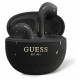 Guess Glossy Effect Egg Shape Printed Classic Logo TWS headphones - black