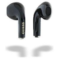 Guess Glossy Effect Egg Shape Printed Classic Logo TWS headphones - black