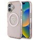 Guess IML Metal Mountain Logo MagSafe iPhone 16 Case - Pink