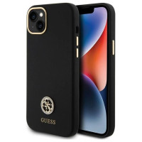 Guess Silicone Logo Strass 4G Case for iPhone 15 Plus / 14 Plus 6.7" - Black