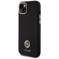 Guess Silicone Logo Strass 4G Case for iPhone 15 Plus / 14 Plus 6.7" - Black