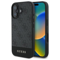 Guess 4G Bottom Stripe Case for iPhone 16 Plus 6.7" - Gray