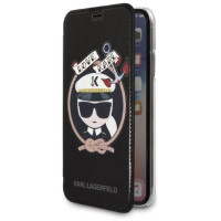 Karl Lagerfeld Signature Glitter iPhone X/Xs Case - Black