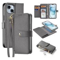 Dux Ducis Lawa Leather Case for iPhone 15 - Gray