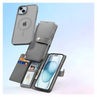 Dux Ducis Lawa Leather Case for iPhone 15 - Gray
