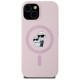 Karl Lagerfeld Silicone Karl&Choupette MagSafe iPhone 15 Plus Case - Pink