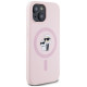 Karl Lagerfeld Silicone Karl&Choupette MagSafe iPhone 15 Plus Case - Pink