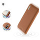 Dux Ducis Hivo Samsung Galaxy S25 Edge Case with Flip and RFID Protection - Brown