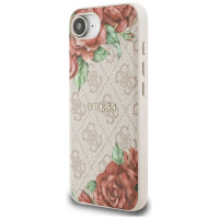 Guess 4G Flowers Print MagSafe iPhone 16e Case - Pink