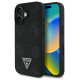 Guess Grained Hot Stamp Peony Triangle Logo MagSafe Case for iPhone 16 - Black