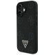 Guess Grained Hot Stamp Peony Triangle Logo MagSafe Case for iPhone 16 - Black
