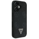 Guess Grained Hot Stamp Peony Triangle Logo MagSafe Case for iPhone 16 - Black