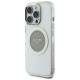 Guess IML Metal Colored Circle Classic Logo MagSafe case for iPhone 16 Pro Max - gray